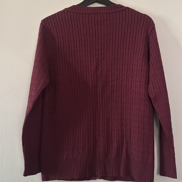 VTG PUTORTI CARDIGAN SWEATER WOMEN’S SIZE L BURGUNDY EXCELLENT CONDITION - Picture 7 of 8